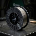 Titanium MIG welding wire on heavy-duty black spool, studio product photography showcasing clean finish and professional packaging – Beiyu Titanium