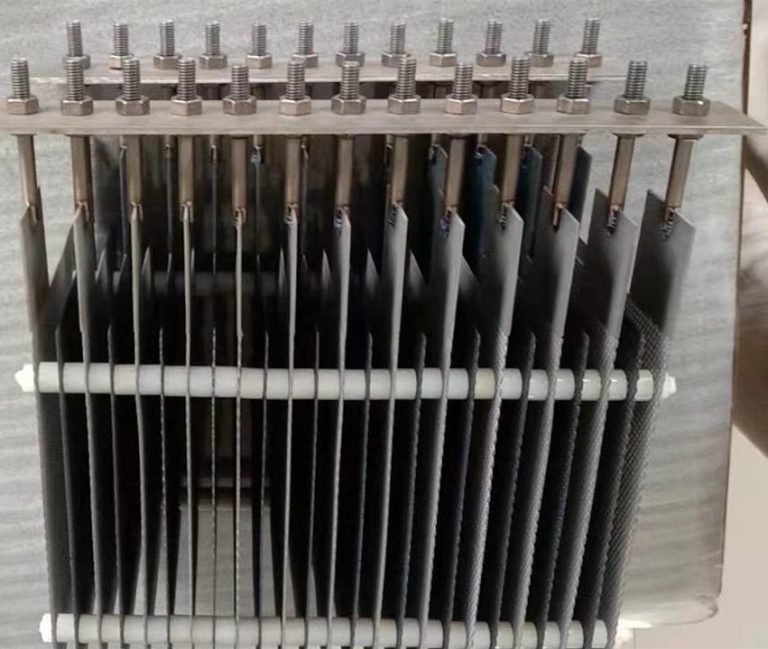 Titanium anode cell stack for chlorine generator water treatment equipment