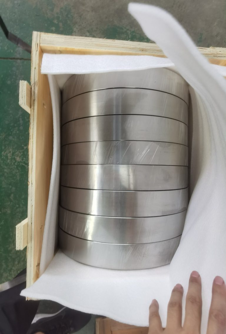 Grade 12 Ti-0.3Mo-0.8Ni forged titanium ring in export crate