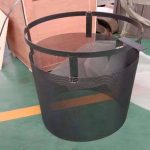Ru-Ir oxide coated titanium mesh anode cylinder for electrolysis