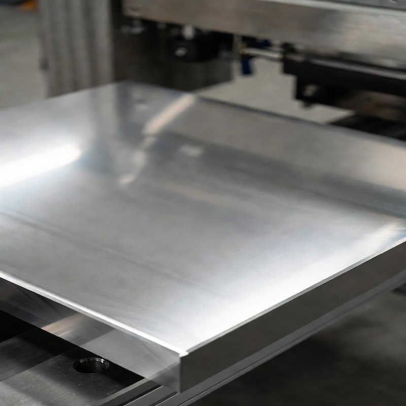 Defect-free planar CNC machined sputtering target close-up