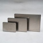 Various sizes of precision titanium build plates showing customization options for different metal 3D printers