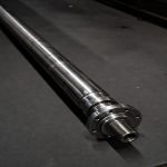 Precision machined titanium flange and coupling section of heavy-duty agitator shaft, high-strength one-piece forged titanium construction