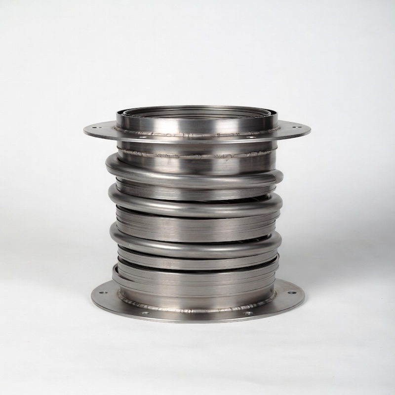 Multi-layer detachable titanium heat exchanger coil with flanges, industrial grade custom titanium coil assembly