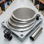 Advanced CMM laser inspection of Gr2 Titanium Tube Sheet ensuring hole position and verticality accuracy - Strict quality testing for aerospace and chemical industry heat exchanger tube plates