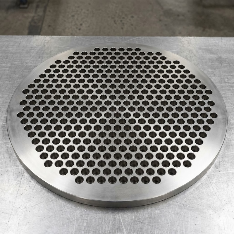 Grade 2 Titanium Tube Sheet | Heat Exchanger and Condenser Tube Plate product image