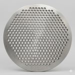 Grade 2 titanium tube sheet with drilled hole pattern for heat exchanger RFQs