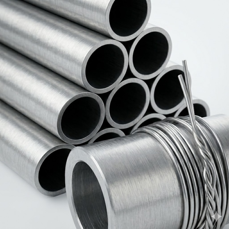 Nickel 200 and Nickel 201 tubes for chemical processing equipment