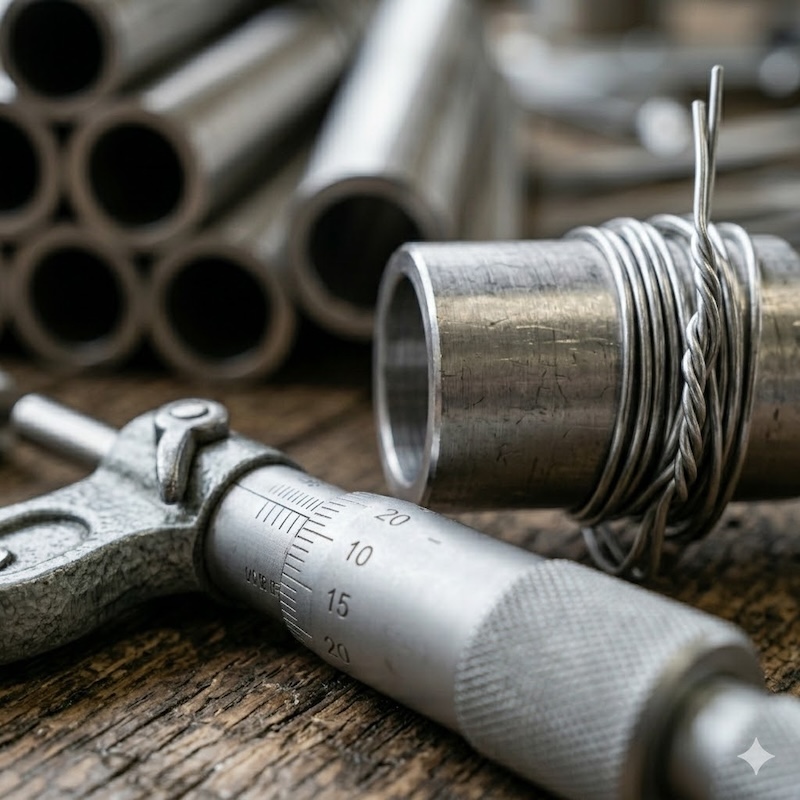 Nickel tube wall thickness measurement for dimensional inspection