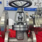 TA2 titanium valve body with flanged ends for chemical and seawater service