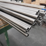 Alloy 825 nickel alloy tubing stored for industrial material supply