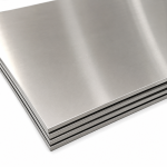 Close-up edge view of Inconel 625 plate stack showing thickness layers – high-temperature nickel alloy ASTM B443