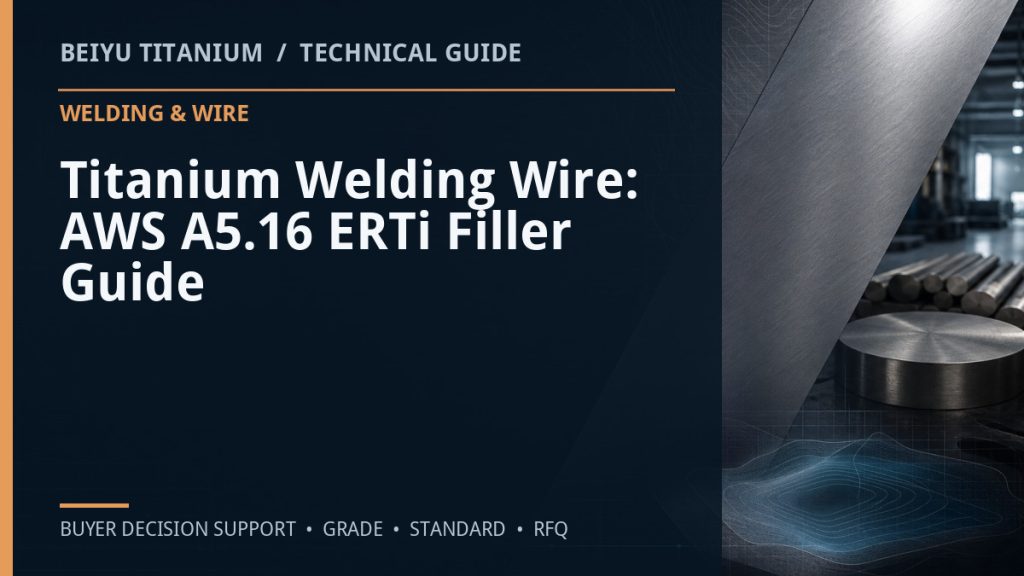 Technical guide cover: Titanium Welding Wire: AWS A5.16 ERTi Filler Guide