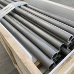 Niobium seamless tubes bundled in a wooden export crate