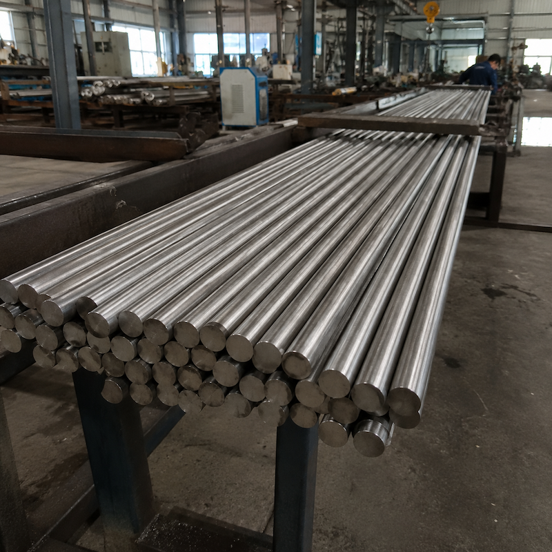 Nickel 200 rods bundled for export packing and heat number traceability