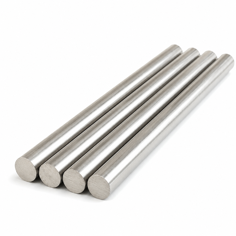 Nickel 200 UNS N02200 round bars prepared for industrial machining