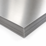 Nickel 201 cut plate edge close-up for dimensional review