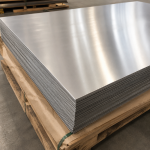 Stacked Nickel 201 plates showing surface and thickness reference