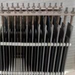 Coated titanium anode plate assembly with conductor bars