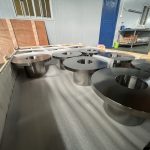 Machined titanium forged flange discs