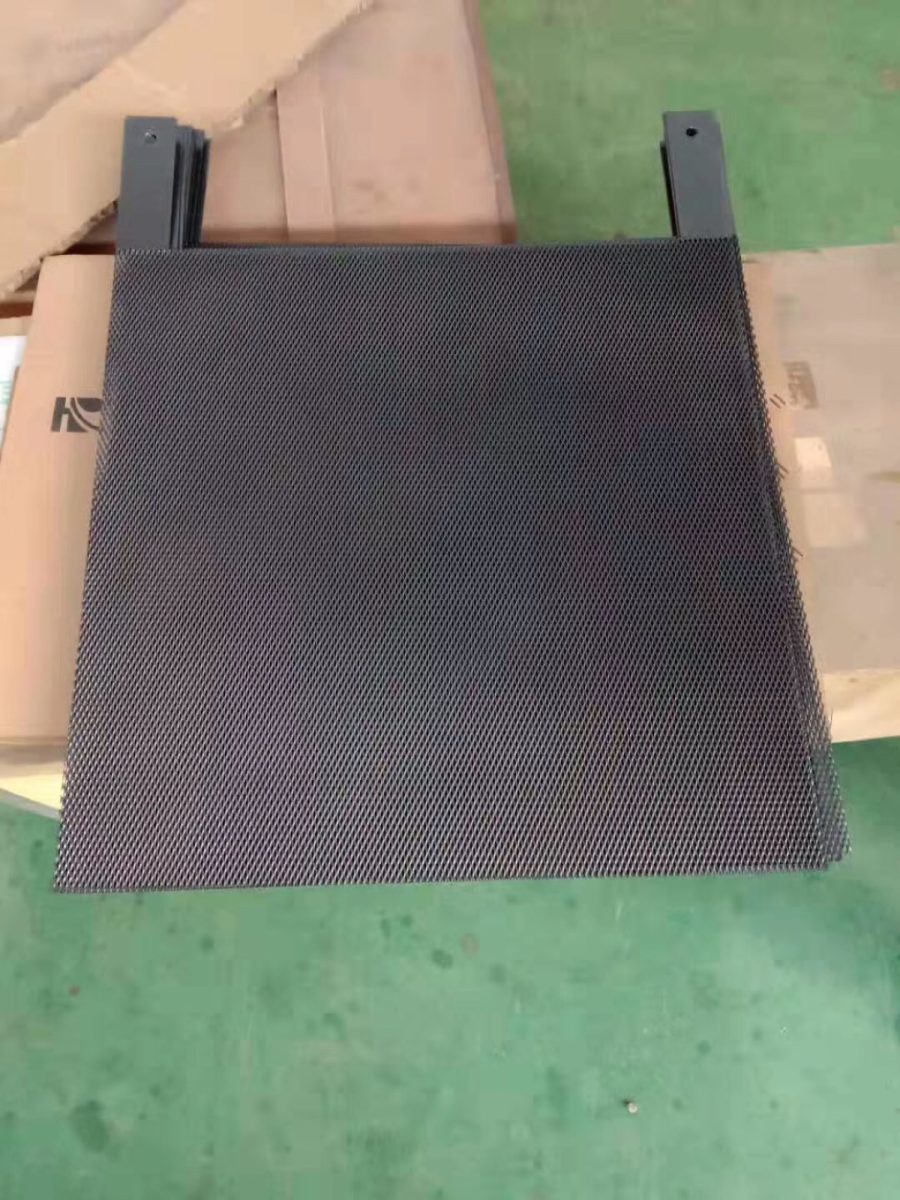Coated titanium mesh anode with conductor bars