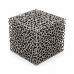 Porous titanium material for filtration and flow-control parts