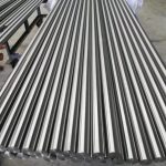Titanium round bar stock at the facility