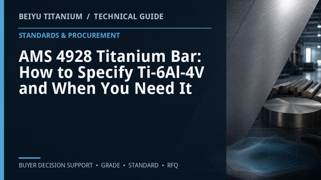 Technical guide cover: AMS 4928 Titanium Bar: How to Specify Ti-6Al-4V and When You Need It