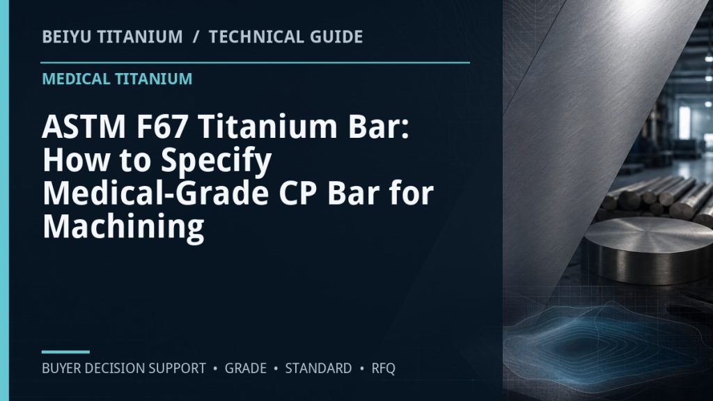 Technical guide cover: ASTM F67 Titanium Bar: How to Specify Medical-Grade CP Bar for Machining