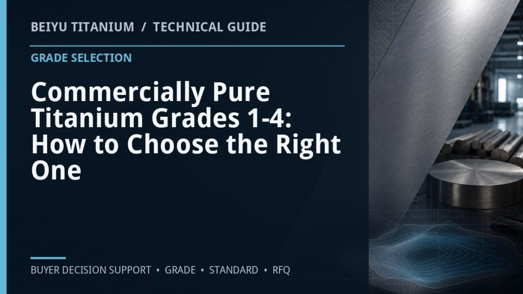 Technical guide cover: Commercially Pure Titanium Grades 1-4: How to Choose the Right One
