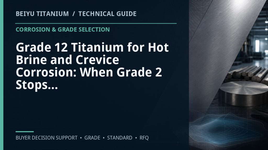 Technical guide cover: Grade 12 Titanium for Hot Brine and Crevice Corrosion: When Grade 2 Stops Being Enough