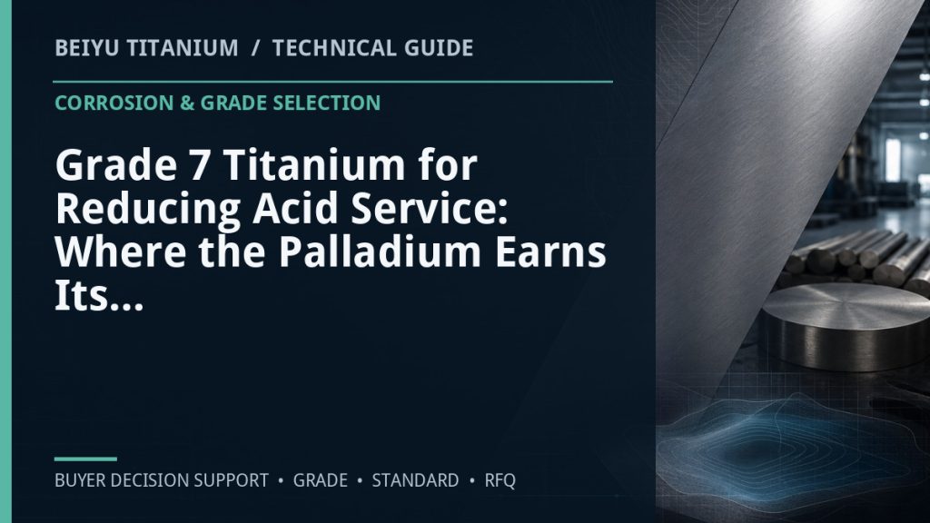 Technical guide cover: Grade 7 Titanium for Reducing Acid Service: Where the Palladium Earns Its Cost