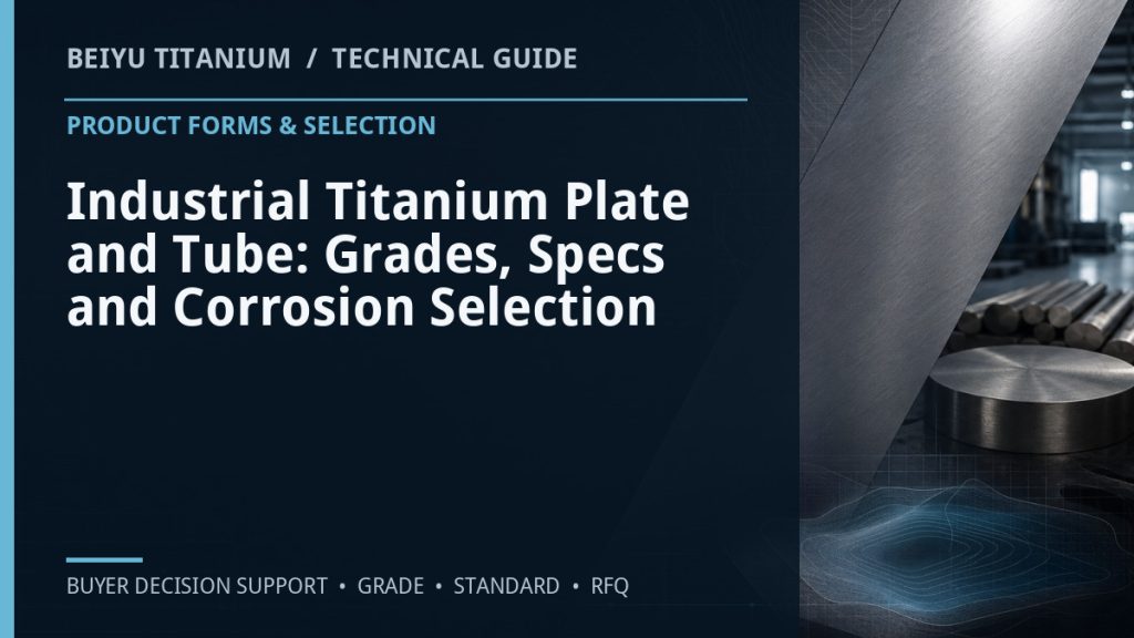 Technical guide cover: Industrial Titanium Plate and Tube: Grades, Specs and Corrosion Selection