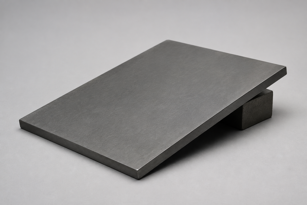 Tungsten plate, illustrative studio image of the product form