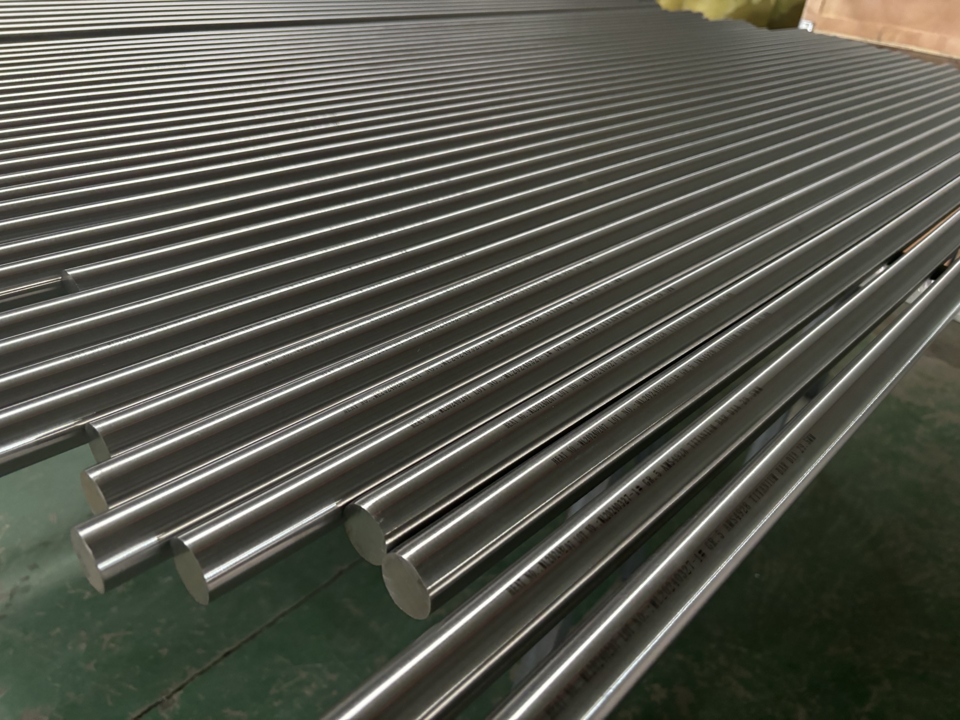 Polished titanium bars